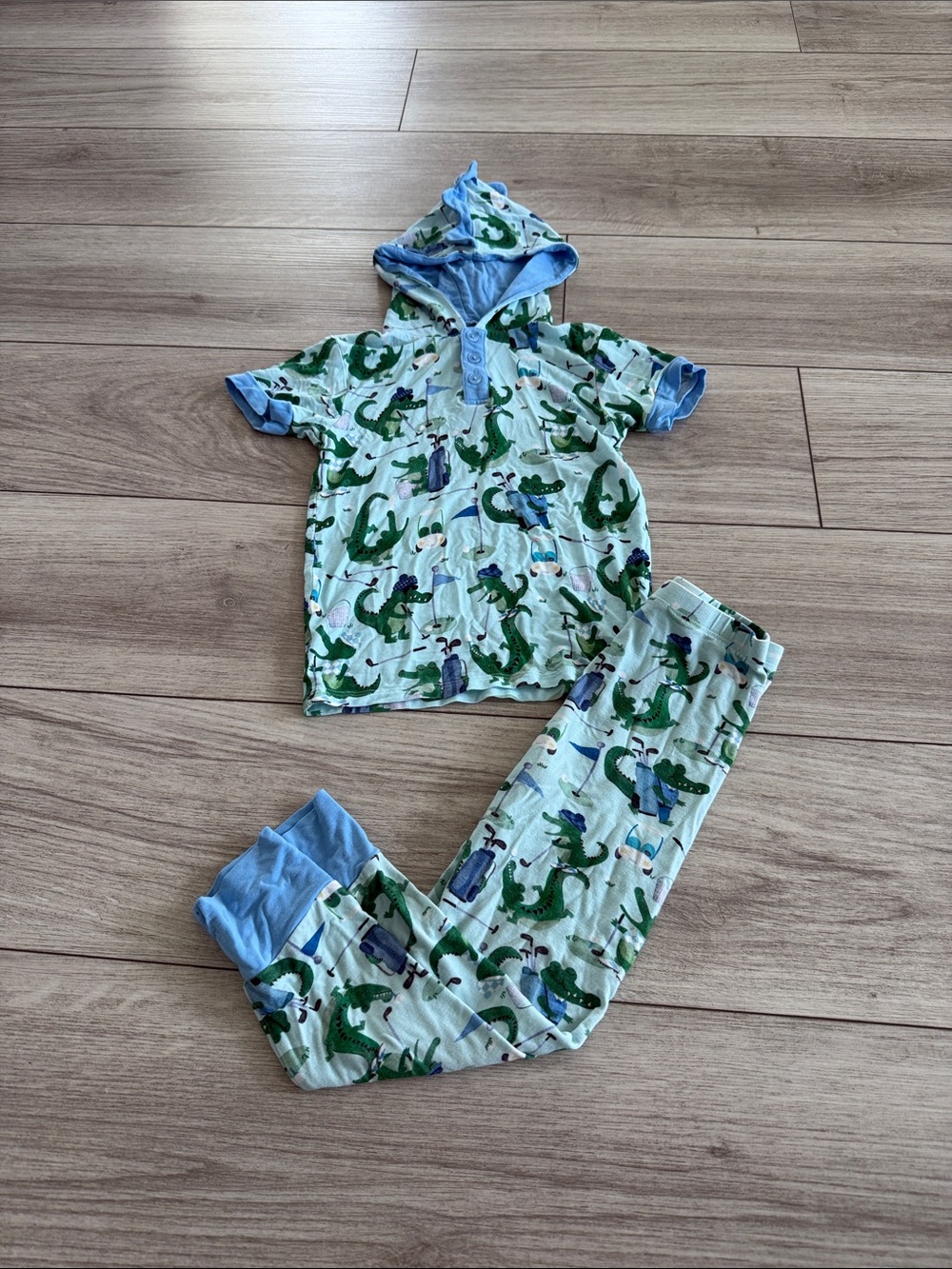 Birdie Bean Toddler Gator Golf Hooded Spikes Bamboo Set 3/4T
